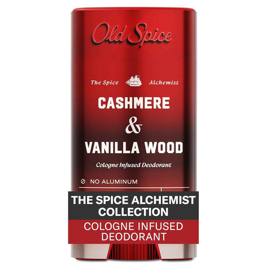 Old Spice Aluminum Free Deodorant for Men, The Spice Alchemist Collection, 24/7 Cologne Infused Scent, No Trade Off Formula, Free of Parabens & Phthalates