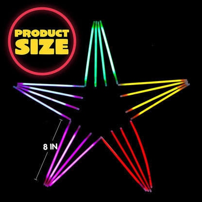 JOYIN_144_Pcs_8"_Glowsticks,_Halloween_Supplies_Pack,_Bracelets_Necklaces,_Glow_in_the_Dark_Party_Favors,_Easter,_Christmas,_Football_Party_Supplies
