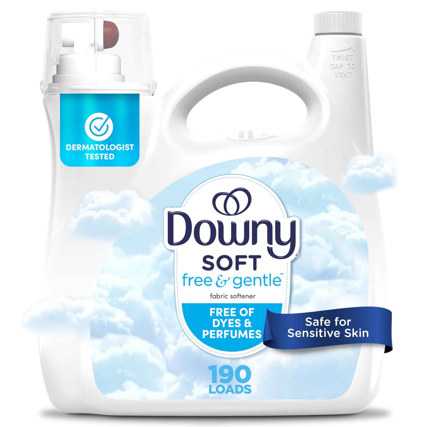 Downy Free & Gentle Liquid Fabric Softener, Hypoallergenic, Sensitive Skin Friendly Fabric Conditioner Liquid
