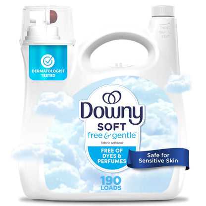 Downy Free & Gentle Liquid Fabric Softener, Hypoallergenic, Sensitive Skin Friendly Fabric Conditioner Liquid