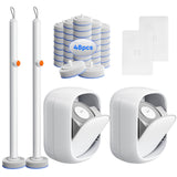 Disposable Toilet Cleaning System - Toilet Wand Kit, Wall Mounted Brush and Holder for Deep Cleaning Bathroom