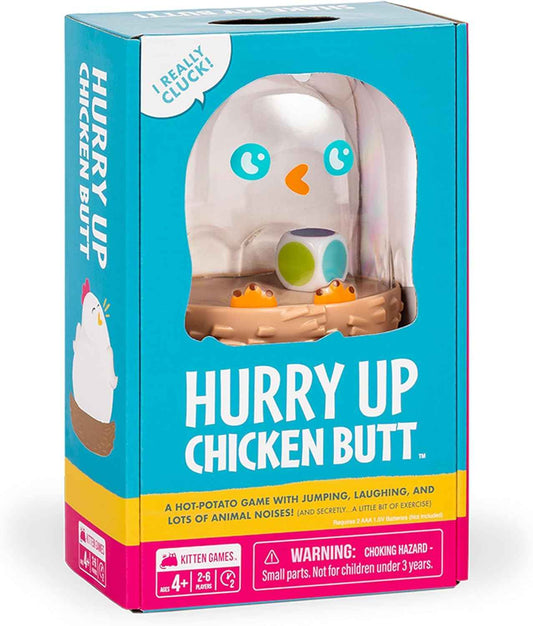 Exploding Kittens Chicken Butt 2-6 Players - Ages 4+ - 2 Minutes to Play - Hot Potato Style Card Game - Fun Card Game, Family Game Night, Creative Kids Game