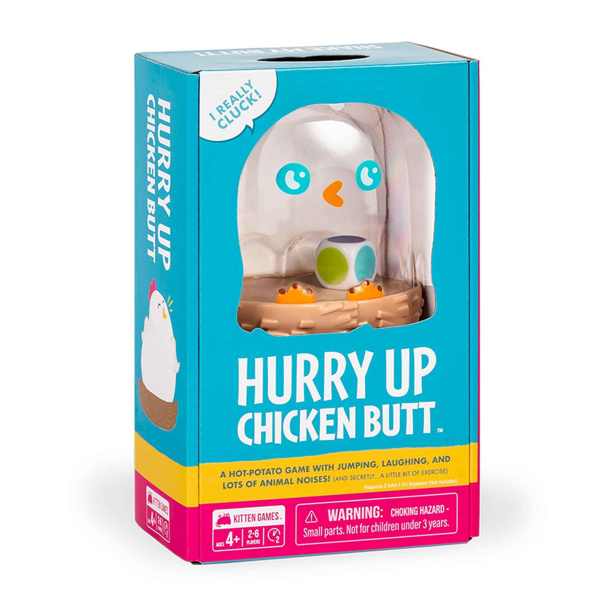 Exploding Kittens Chicken Butt 2-6 Players - Ages 4+ - 2 Minutes to Play - Hot Potato Style Card Game - Fun Card Game, Family Game Night, Creative Kids Game