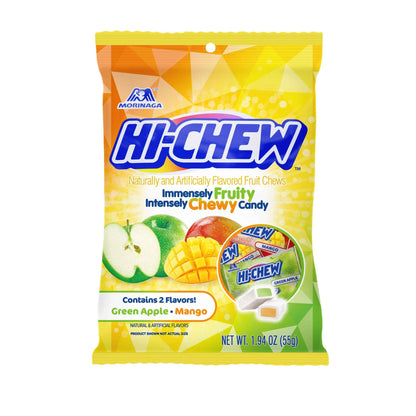 HI-CHEW Assorted, Green Apple Strawberry Mango Grape, Soft & Chewy Candy 2lb - 185+ Pieces Individually Wrapped - Made with Immensely Juicy Fruity Flavors