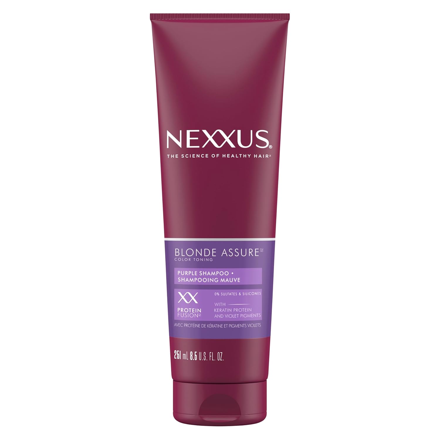 Nexxus_Blonde_Assure_Purple_Shampoo,_For_Blonde_Hair_Color_Care_Shampoo,_Keratin_Protein_8.5_oz