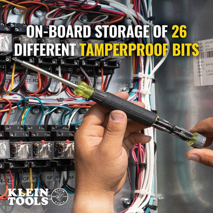 Klein_Tools_32327_Precision_Screwdriver_Set,_27-in-1_Multi-Bit_Screwdriver,_Onboard_Storage,_Rare-Earth_Magnet,_Ideal_for_Terminal_Blocks