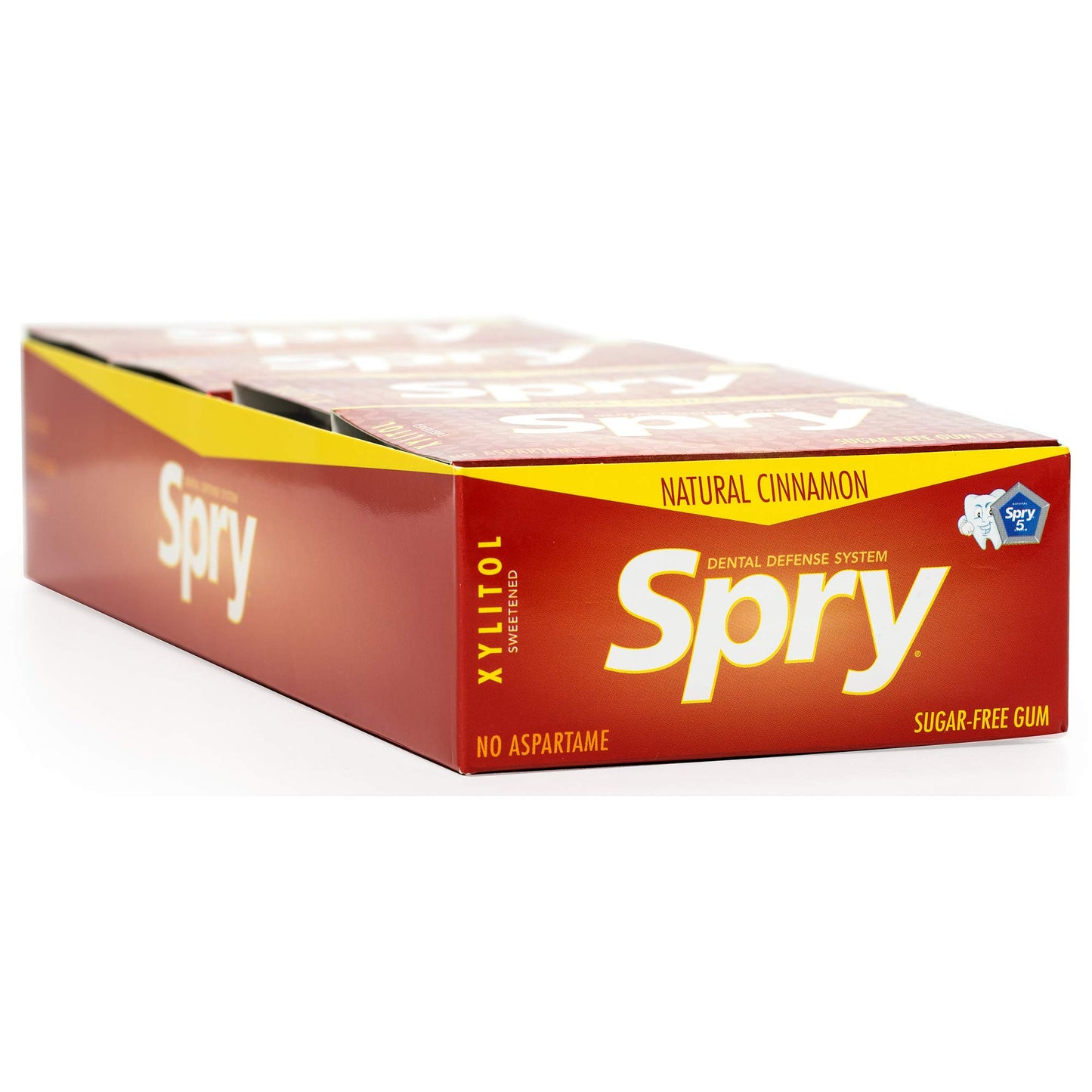 Spry Fresh Natural Xylitol Chewing Gum Dental Defense System - Aspartame-Free, Sugar-Free, Non-GMO, Gluten-Free (Cinnamon, 10 Count Blister Cards - Pack of 20)