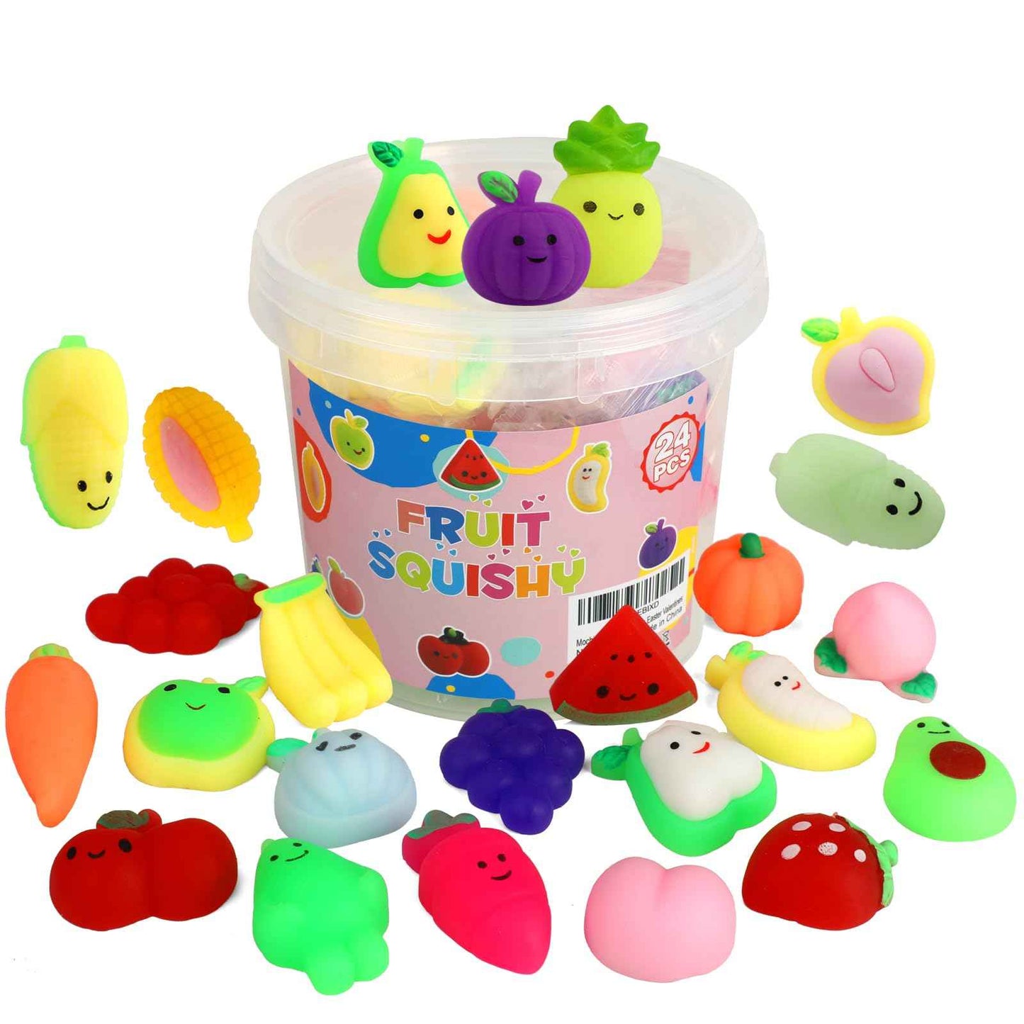 KINGYAO Squishies Squishy Toy Party Favors for Kids Mochi Squishy Toy moji Kids Mini Kawaii squishies Mochi Stress Reliever Anxiety Toys Easter Basket Stuffers fillers with Storage Box