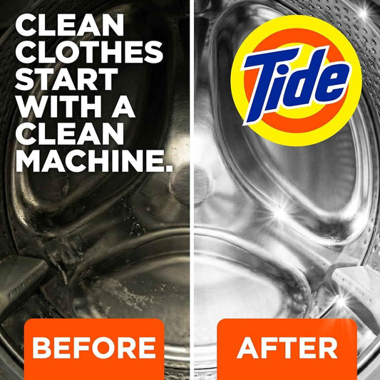 Washing Machine Cleaner by Tide, Washer Machine Cleaner with Oxi for Front and Top Loader Washer Machines, Deep Cleaning Odor Eliminator, 3 Month Supply