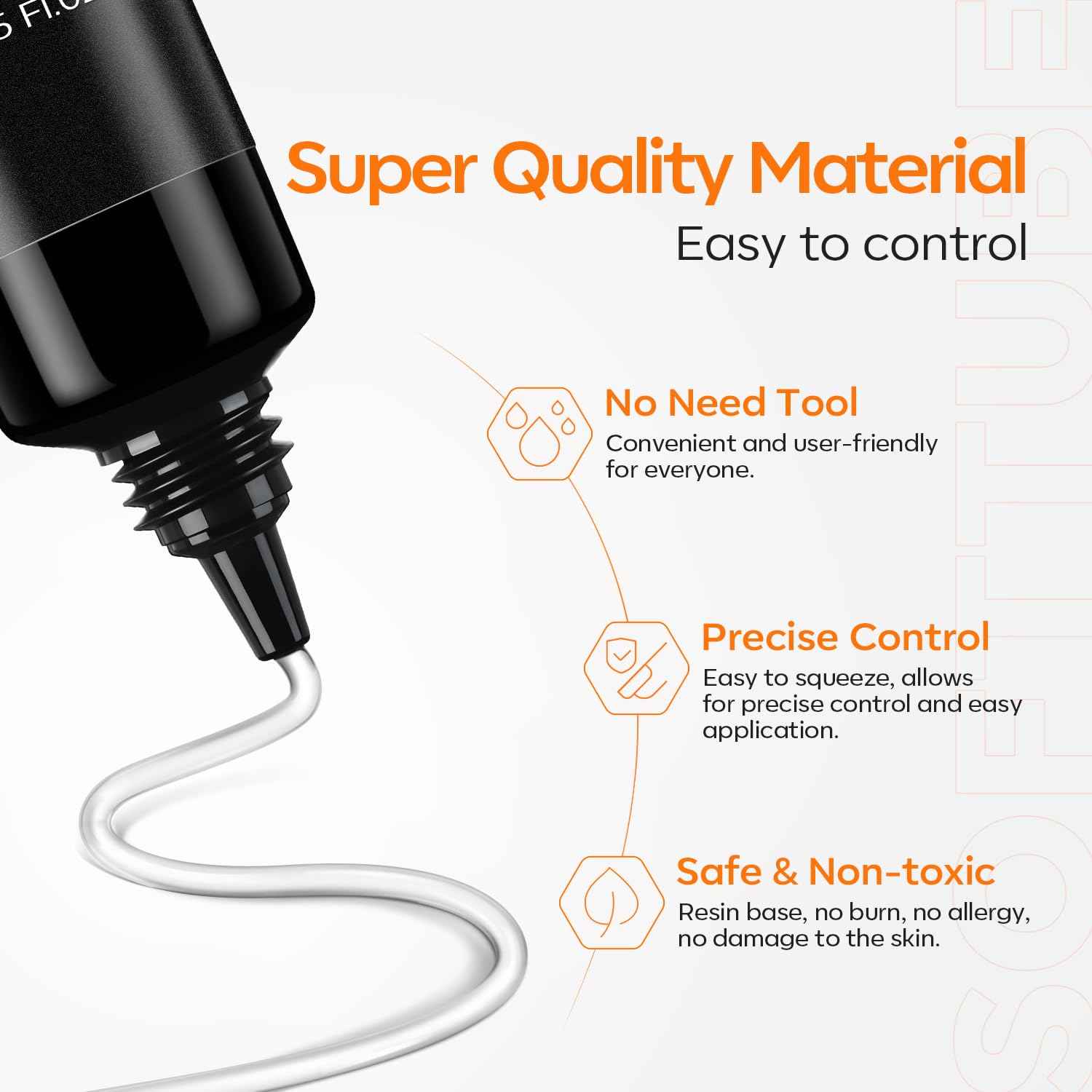 Modelones Nail Art, Sculpting Gel Glue for Molding, Drawing, Charms & Gems Glue, Nail Stuff for Chrome Powder and Rhinestone Design No Wipe, U V Light Cured Salon & DIY Use