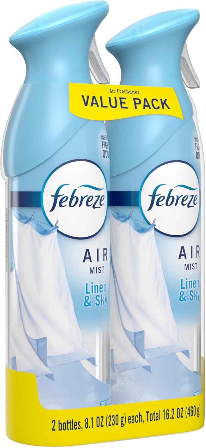 Febreze Air Mist, Air Freshener Spray, Odor Fighting Room Spray, Deodorizer for Home Bathroom Kitchen Office Apartment Dorm Room Classroom