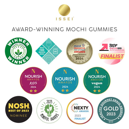 ISSEI_Sour_Cherry_Mochi_Gummies_|_Dye-Free_Candy_|_Gluten-Free_|_Real_Sugar,_No_Artificial_Flavors_or_Colors_|_Award-Winning_Japanese_Candy_|_4_Oz_1-Pack