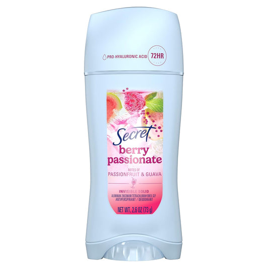 Secret_Fresh_Antiperspirant_Deodorant_for_Women,_72hr_Freshness_on_the_Rocks_with_Pro-Hyaluronic_Acid,_Miami_Mocktail_Edition,_Invisible_Solid,_Berry_Passionate_with_Passionfruit_&_Guava_Scent,_2.6_oz