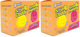 Scrub Daddy Original (4) + Scrub Mommy Kitchen Sponges (4) - Scratch-Free Dish Scrubber - Multipurpose Kitchen Cleaning Sponges - BPA Free Polymer Foam - Stain & Odor Resistant