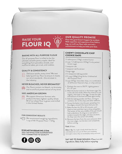 King_Arthur_Organic_All_Purpose_Artisan_Flour_-_Premium_Unbleached_Wheat_for_Baking_Bread,_Pizza,_Cookies_&_More_-_5_lbs_Bulk_Pack_of_Versatile,_High-Protein_Baking_Flour