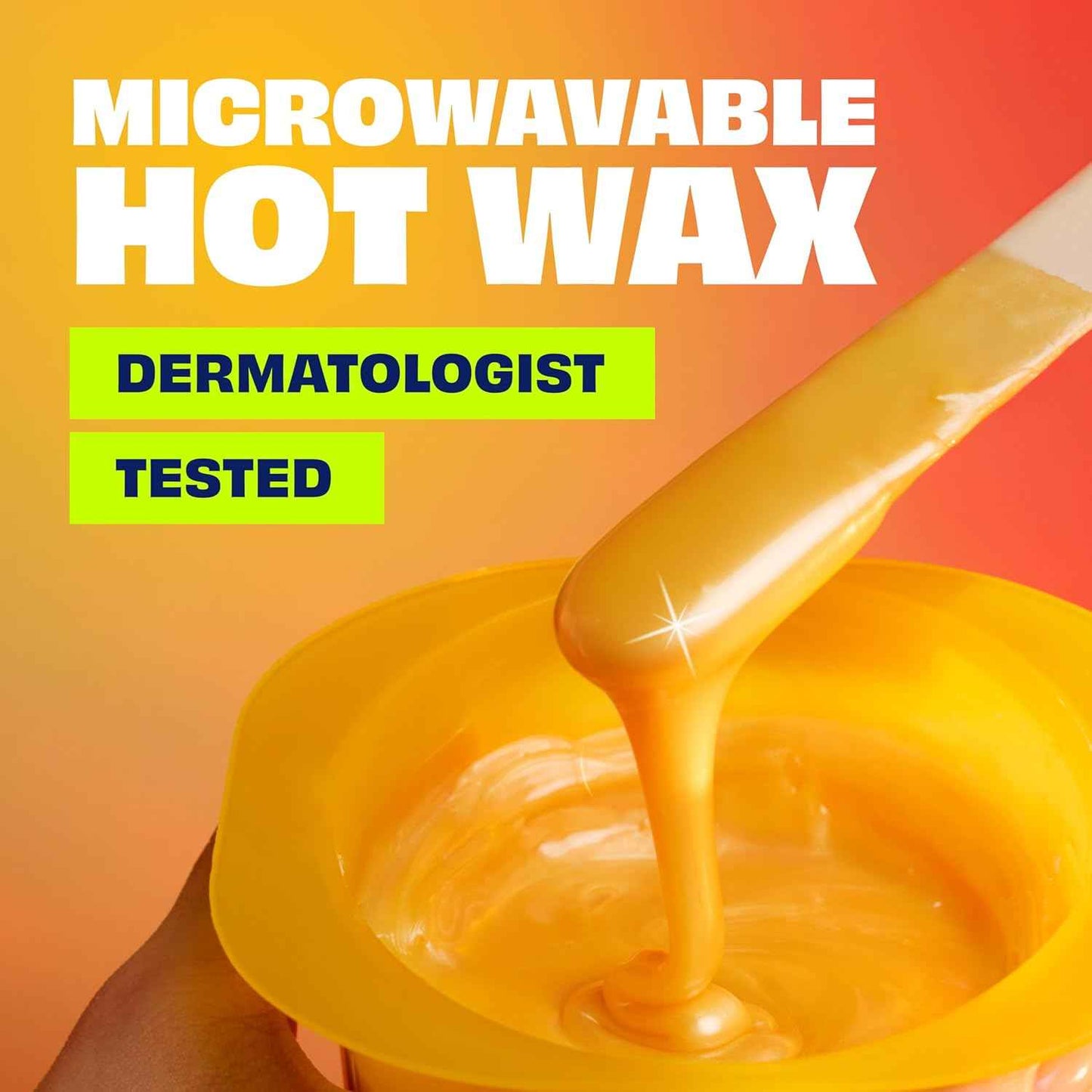 Nair Lux Wax, Microwaveable Hot Waxing Kit for Women, Stripless Hair Removal for Legs, Underarms, Bikini at Home, Proven Effective on Short Hair