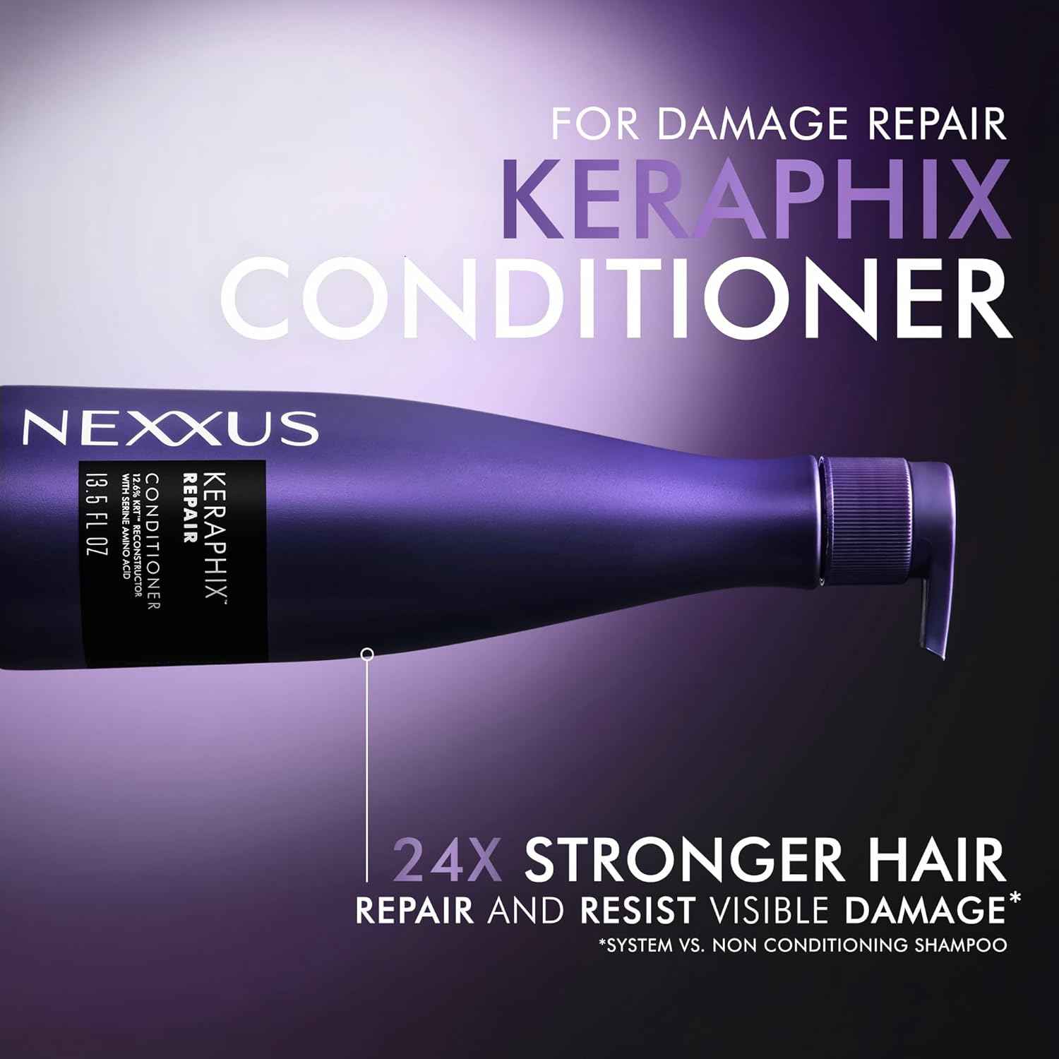 Nexxus Keraphix Conditioner Damage Repair for Damaged Hair Powered by KRT Keratin Resistance Therapy with Liquid Crystal Amino Acids