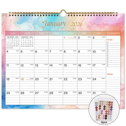 Lbylyhxc 2026 Calendar - Includes January 2026 to December 2026-12 Monthly Wall Calendar 2026, 14.8 x 11.5 Inches.Thick Paper with Julian Dates and Block for New Year and Christmas Presents (Large Colorful)
