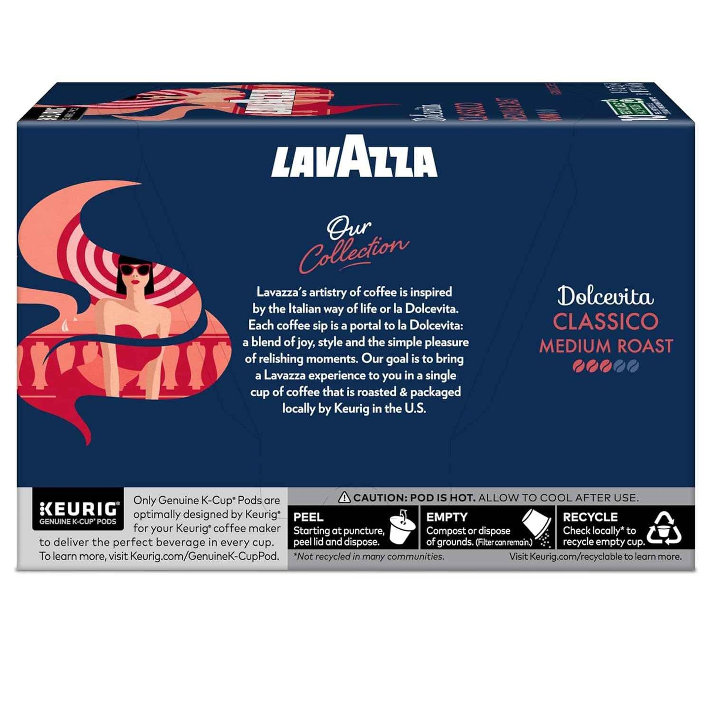 Lavazza Dolcevita, Single-Serve Keurig K-Cup Pods, Medium Roast Coffee