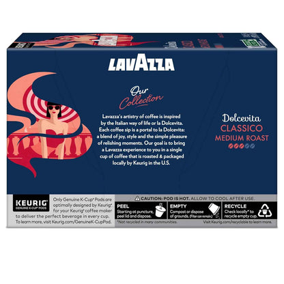 Lavazza Dolcevita, Single-Serve Keurig K-Cup Pods, Medium Roast Coffee