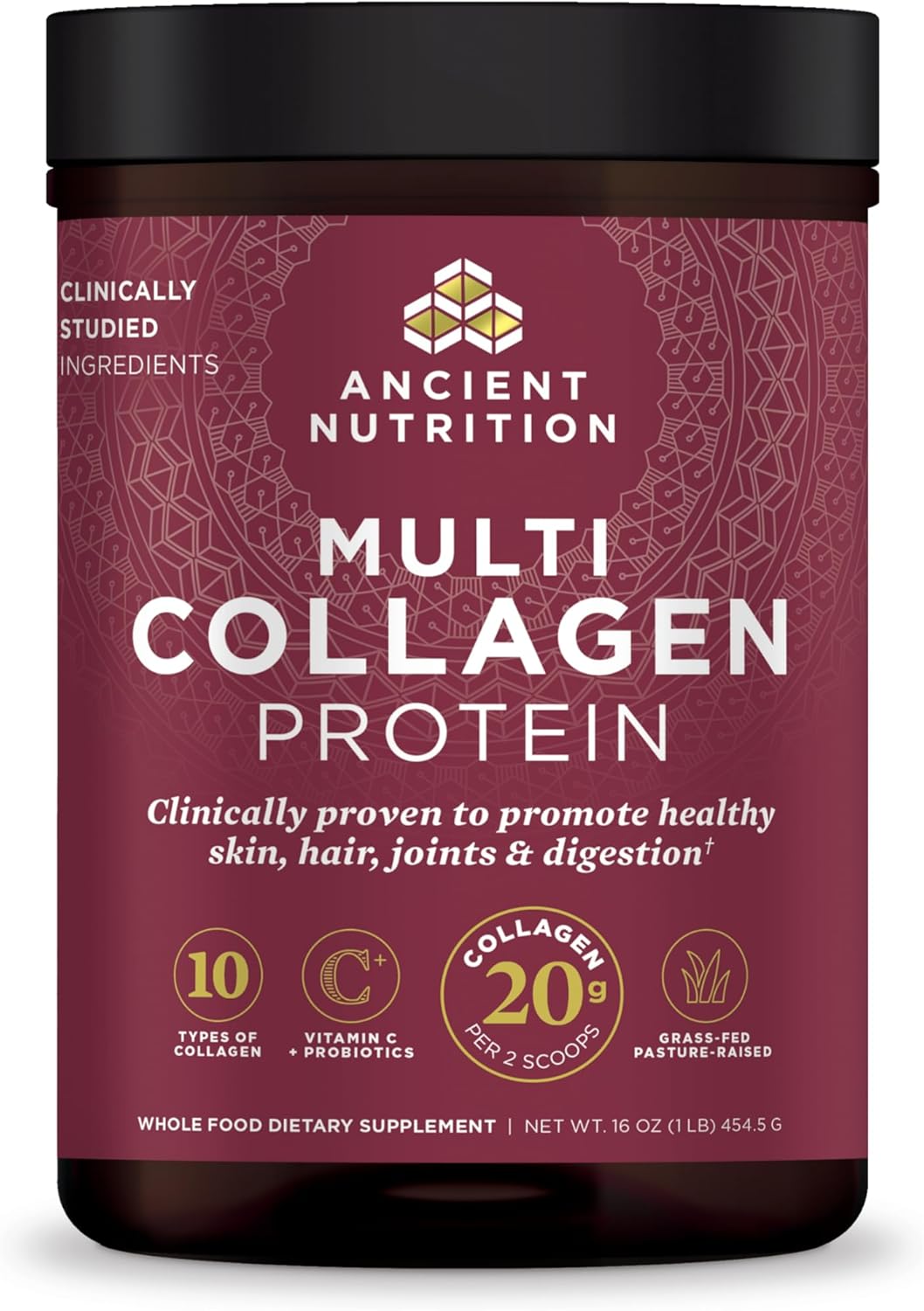 Ancient_Nutrition_Collagen_Powder_Protein_with_Probiotics,_Unflavored_Multi_Collagen_Protein_with_Vitamin_C,_45_Servings,_Hydrolyzed_Collagen_Peptides_Supports_Skin_and_Nails,_Gut_Health,_16oz