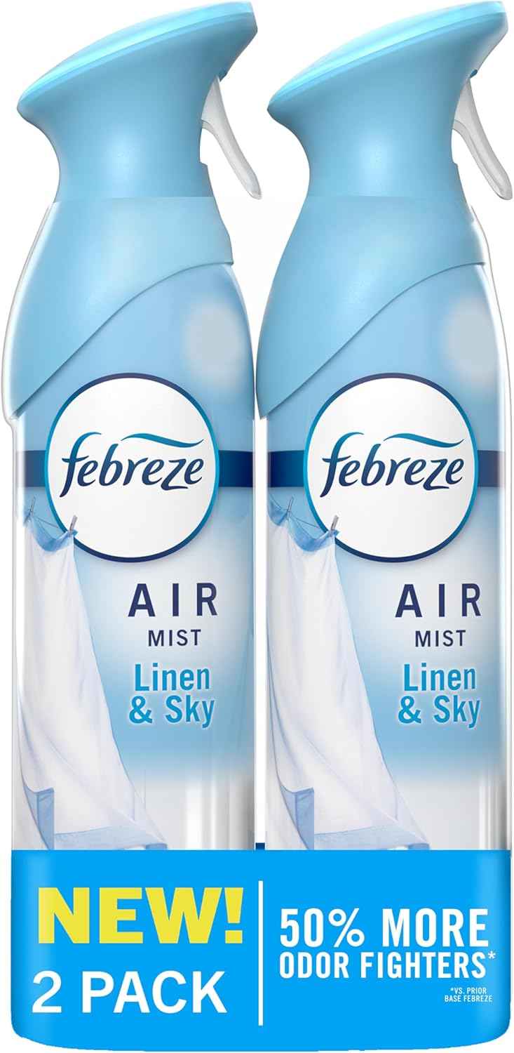 Febreze Air Mist, Air Freshener Spray, Odor Fighting Room Spray, Deodorizer for Home Bathroom Kitchen Office Apartment Dorm Room Classroom