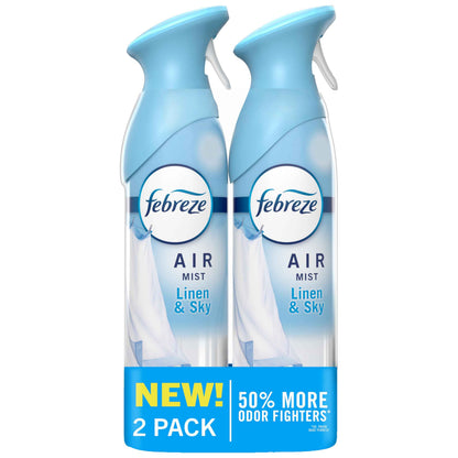 Febreze Air Mist, Air Freshener Spray, Odor Fighting Room Spray, Deodorizer for Home Bathroom Kitchen Office Apartment Dorm Room Classroom