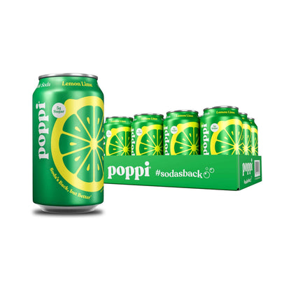 Poppi Sparkling Prebiotic Soda Beverage with Apple Cider Vinegar, Seltzer Water and Fruit Juice