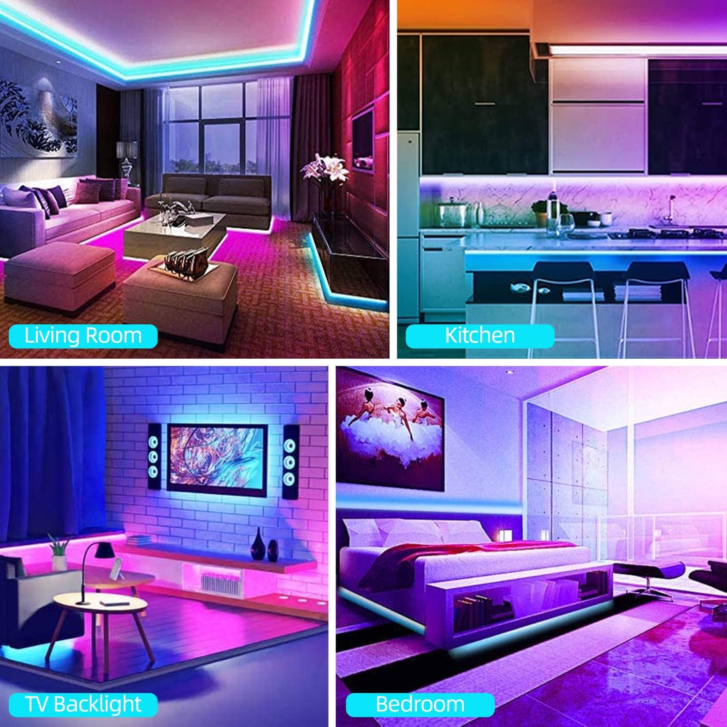 50_Feet/100FT/_130_Feet_Smart_LED/150/200_Feet_Feet_Strip_Lights_RGB_Sync_to_Music_with_40_Key_Remote_Controller_LED_Lights_for_Bedroom,Christmas_Lights_decration