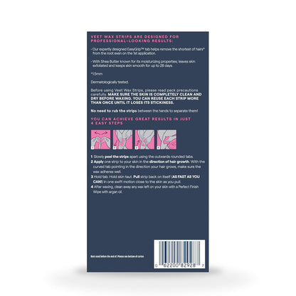 VEET_Ready-To-Use_Waxing_Kit_For_Women,_Wax_Strips_For_Body_Hair_Removal,_Wax_Kit_For_Legs_and_Body,_Personal_Care_Product,_Hair_Remover,_40ct_Waxing_Strips_(20_Double-Sided),_4ct_Body_Wipes