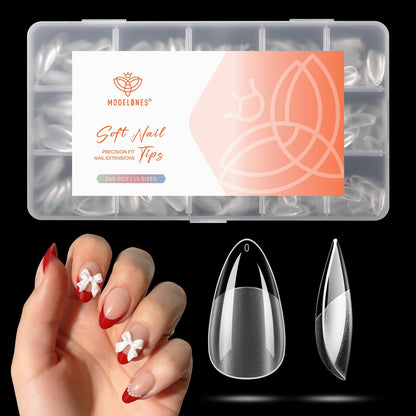 modelones_Short_Almond_Nail_Tips,_360pcs_Pre-etched_Clear_Soft_Press_On_Fake_Nails_Full_Cover_Half_Matte_Acrylic_Gel_Tips_Extension_for_Salon_&_Home_Use_15_Sizes
