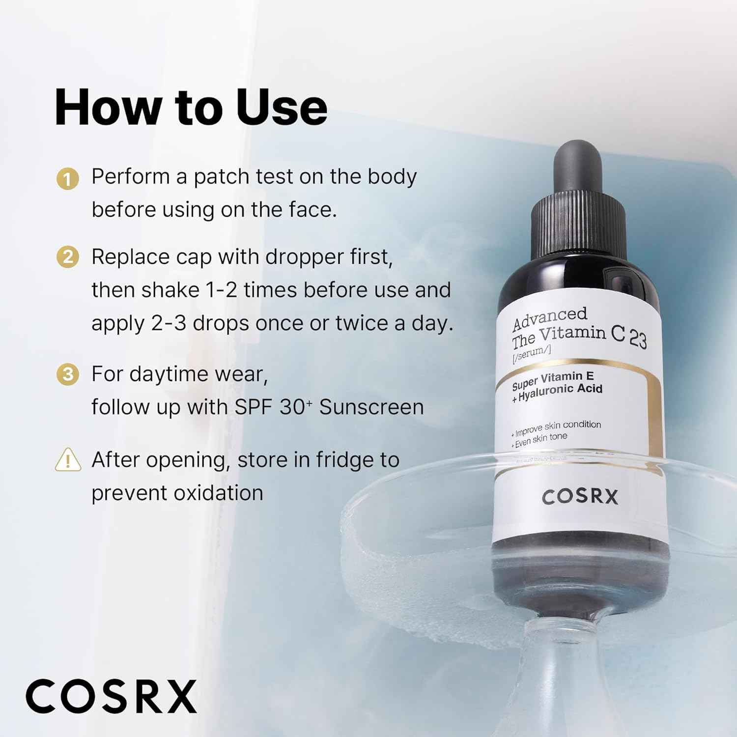 COSRX Advanced Pure Vitamin C 23% Serum with Vitamin E & Glutathione, Korean Vitamin C Serum for Fine Lines, Uneven Skin Tone & Dull Skin, 0.7oz, Korean Skin Care, Mothers Day Gifts for Mom & Wife