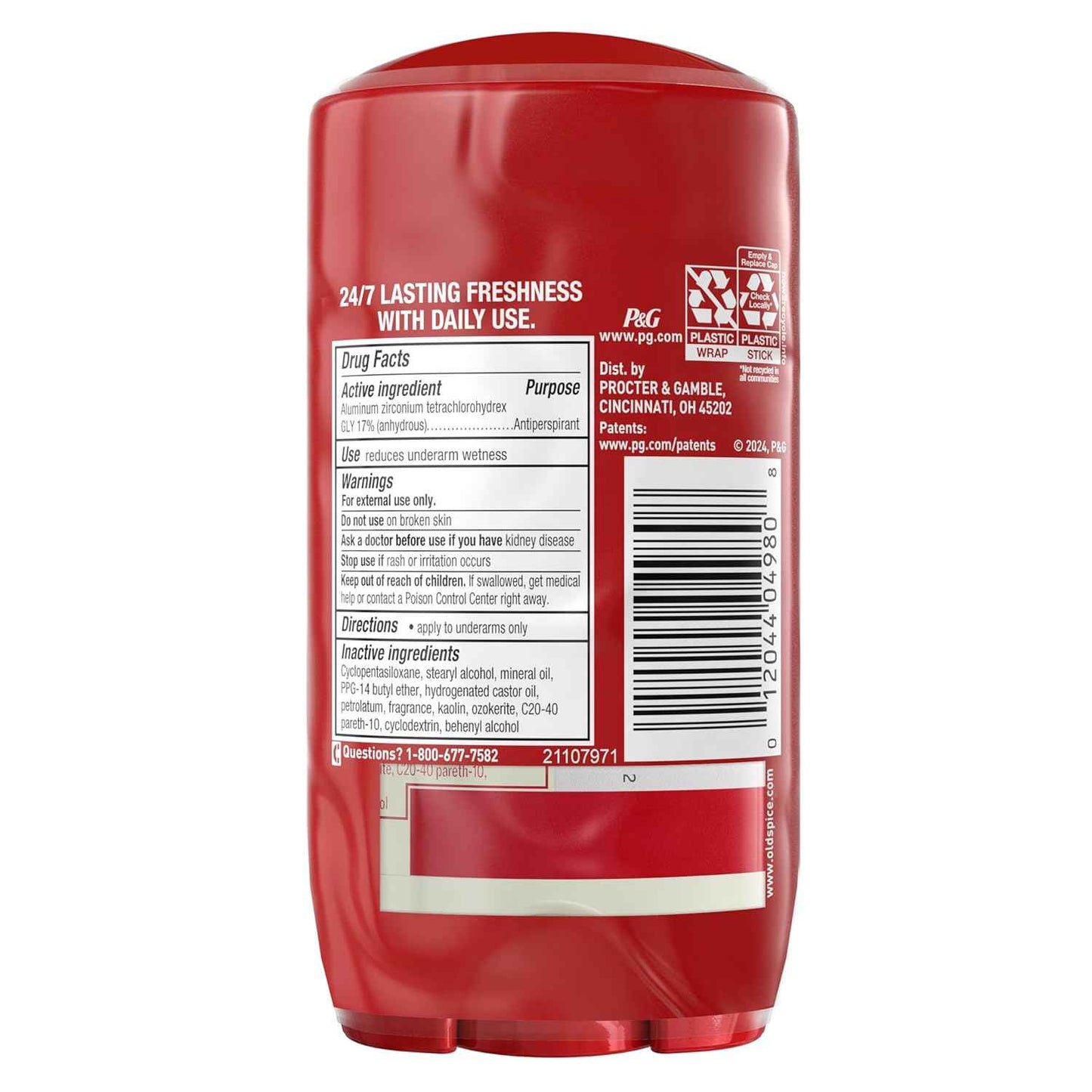 Old Spice Dry Feel Antiperspirant Deodorant for Men, 24/7 Sweat & Odor Protection, Gentle on Skin with Skin Conditioners