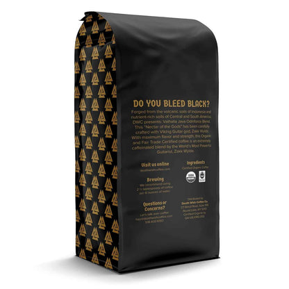 Death Wish Coffee Valhalla Java Dark Roast Ground Coffee, Bold & Intense Blend of Arabica Robusta Beans, USDA Organic