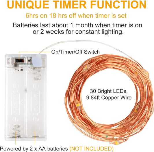 innotree_6_Pack_LED_Fairy_String_Lights_Battery_Operated_with_Timer,_10Ft_30LEDs_Battery_Powered_Copper_Wire_Mini_Firefly_Twinkle_Lights_for_Bedroom,_Christmas,_Wedding,_Party_Decoration,_Warm_White