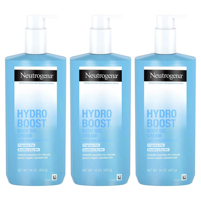 Neutrogena Hydro Boost Body Gel Cream, Hydrating Body Lotion with Hyaluronic Acid for Normal to Dry Skin, Hyaluronic Acid Lightweight Moisturizer