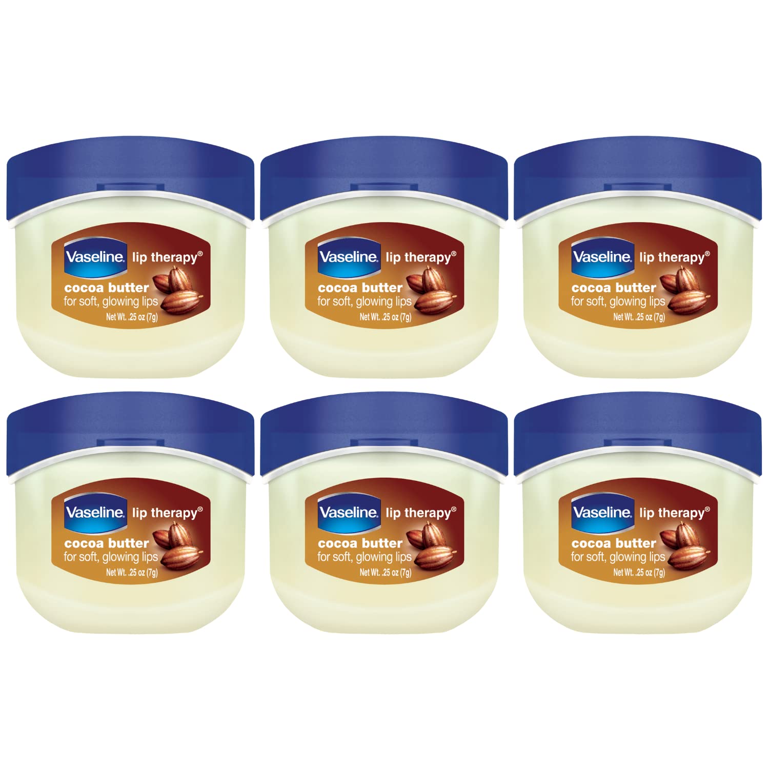 Vaseline_Lip_Therapy_Cocoa_Butter_6-Pack_–_Mini_Lip_Balms_for_Soft,_Glowing_Lips,_0.25_Oz_Ea