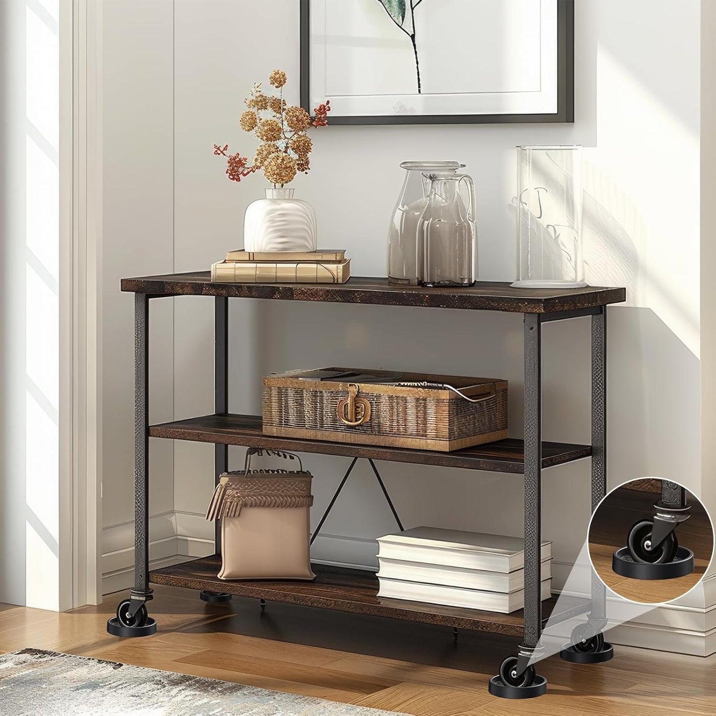 Non_Slip_Furniture_Pads_-_2"_Anti_Skid_Caster_Cups,_12PCS_Round_Furniture_Coasters_for_Hardwood_Floors,_Anti_Slide_Furniture_Cup_Bed_Couch_Floor_Protectors,Furniture_Stoppers_to_Prevent_Sliding(Black)