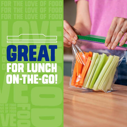 Ziploc Sandwich and Snack Bags with EasyGuide Texture, Plastic Storage Bags with Grip 'n Seal Technology