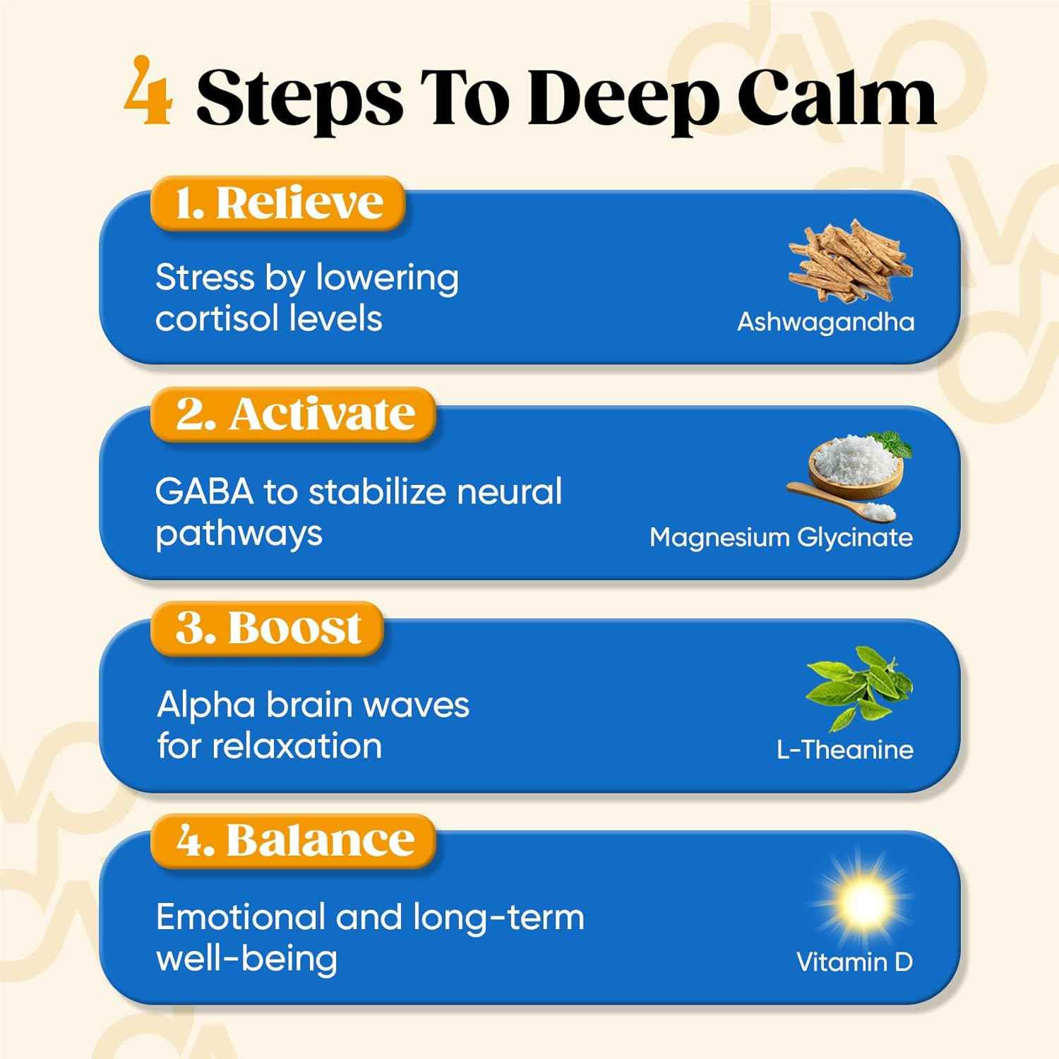 Venture Pal Calm Drink Mix, 12-in-1 Cortisol Reducer and Sleep Aid with Magnesium Glycinate, Ashwagandha, L-Theanine,Vitamin D, Calm Magnesium Powder for Relax & Focus, No Sugar, Non GMO