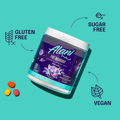 Alani Nu Pre Workout Powder | Amino Energy Boost | Endurance Supplement | Sugar Free | 200mg Caffeine | L-Theanine, Beta-Alanine, Citrulline | 30 Servings