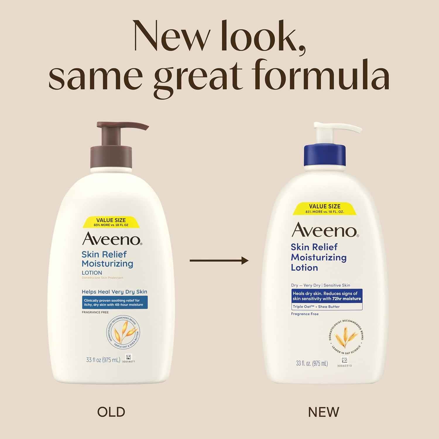 Aveeno Skin Relief Moisturizing Lotion – Calming Post-Shower Ritual for Very Dry Sensitive Skin
