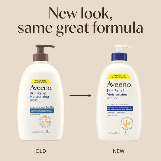 Aveeno Skin Relief Moisturizing Lotion – Calming Post-Shower Ritual for Very Dry Sensitive Skin