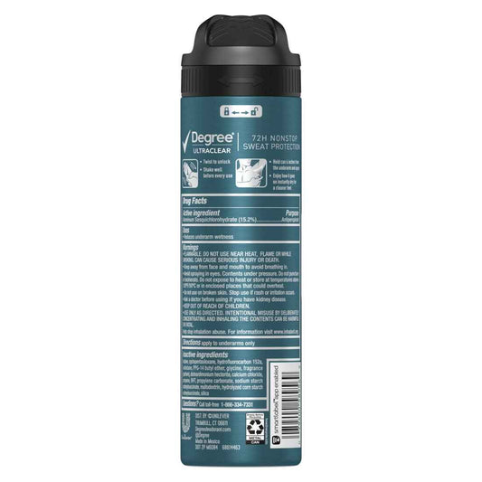 Degree Men Dry Spray Antiperspirant 3.8 oz (Pack of 3) – 72-Hour Sweat Protection for Patio Days and Camping Trips