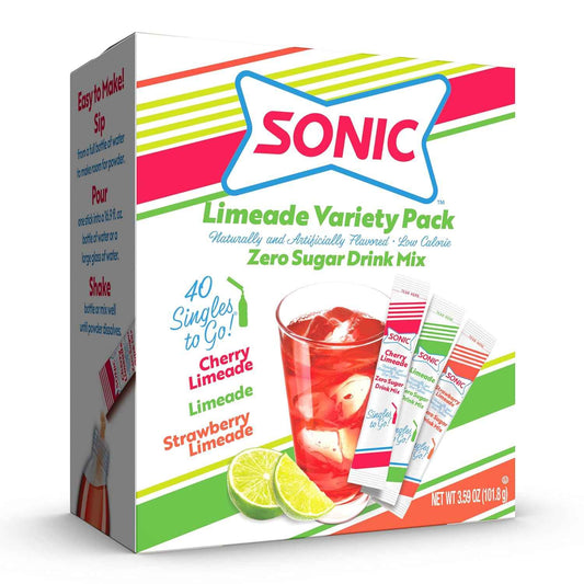 Sonic Singles To Go Powdered Drink Mix – Sugar-Free Flavored Water Sticks for Kid Lunchboxes and School Hydration