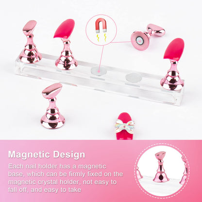 Nail_Stand_Acrylic_Nail_Art_Display_Stand_Magnetic_Nail_Tips_Practice_Holder_54_Pcs_Reusable_Adhesive_Putty_for_DIY_Painting_Nails_Stand_kit