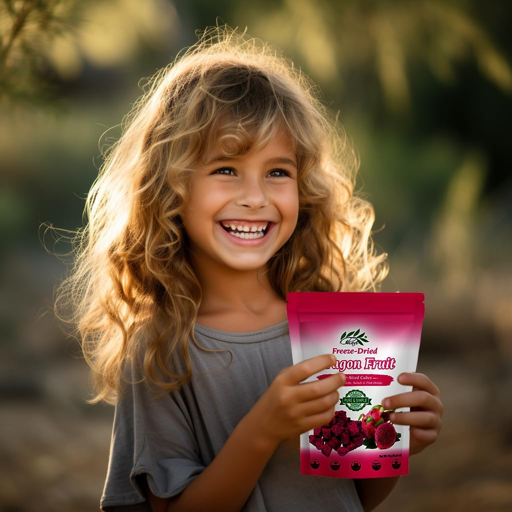 CHAVI_Freeze-Dried_Diced_Dragon_Fruit_Snack_-_2_Oz_-_Healthy_1_Ingredient_Superfood_-_No_Added_Sugars_or_Preservatives_-_Non-GMO,_Vegan,_Gluten-Free…_Natural_Dry