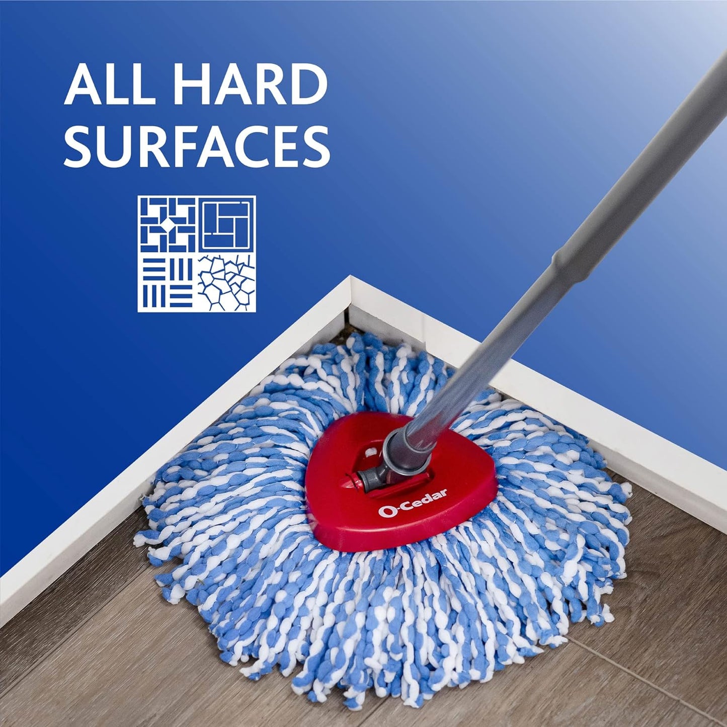O-Cedar_EasyWring_RinseClean_Spin_Mop_Microfiber_Refill,_1-Pack,_Blue_Cleaning_Cotton_Absorbent_Cleaner_Microfibre_Traditional