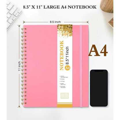 Spiral_Notebook_Journal_8.5”_x_11”,_Notebooks_for_Women_Men,_College_Ruled_Lined_Journal,_100_GSM_Paper,_Plastic_Hardcover_Spiral_Bound_Journals_for_Work_School_Note_Taking_Business