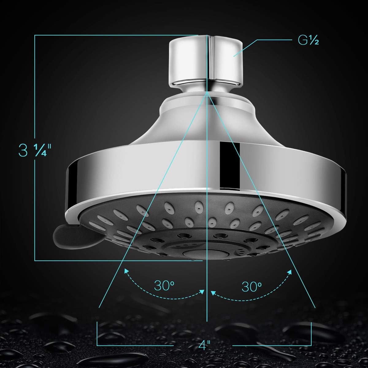 High_Pressure_Shower_Head_5_Settings_Fixed_Showerhead_4_Inch_High_Flow_Bathroom_Showerhead_with_Adjustable_Brass_Ball_Joint_for_Luxury_Shower_Experience_Even_at_Low_Water_Pressure